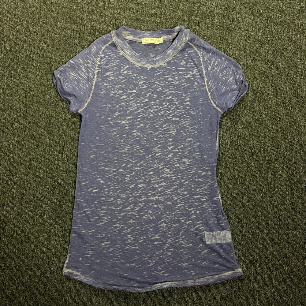 Vintage Y2k We the Free Purple Sheer Free People Short Sleeve Tee Women's Xs